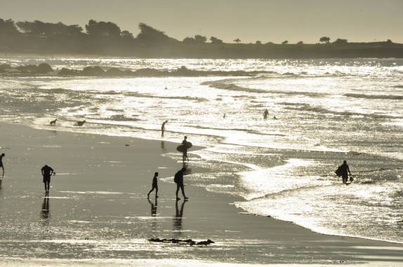 Praia em Monterey, na Califórnia, nos Estados Unidos
